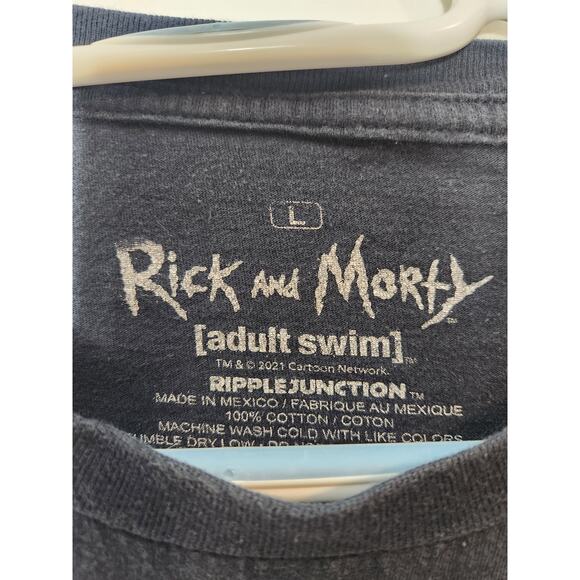 Navy Blue rick and Morty T-shirt size Large - Picture 2 of 3